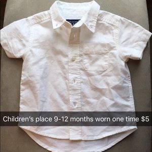 Boys white dress shirt